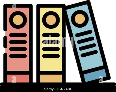 Admin documentation icon. Outline admin documentation vector icon color flat isolated Stock Vector