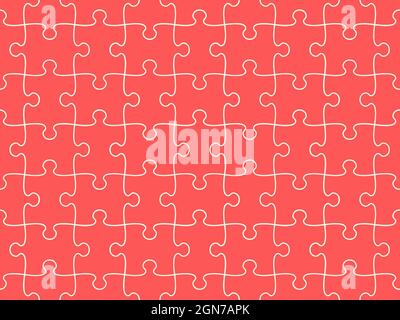 Seamless pattern of completed puzzle pieces grid Stock Vector