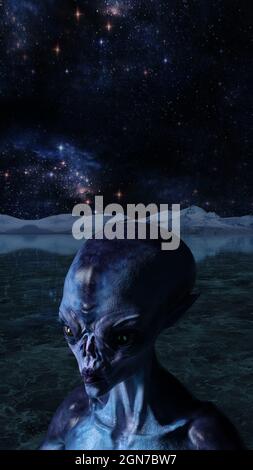 illustration of fantasy monster world Stock Photo - Alamy