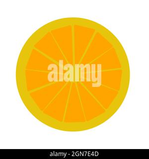 Half orange slice vector illustration, orange design Stock Vector