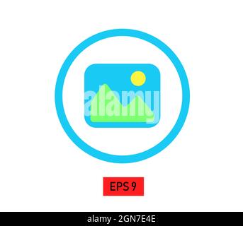 colorful gallery symbol Isolated on white background Stock Vector