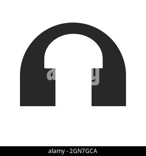 Headphone icon isolated on white background, Bluetooth headphone Stock Vector