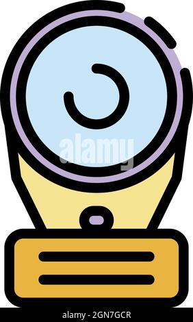 Webcam icon. Outline webcam vector icon color flat isolated Stock Vector
