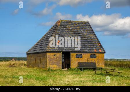 Texel, the Netherlands August 2021. Autenthic barn for sheep on the isle of Texel. High quality photo Stock Photo