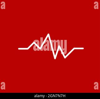heartbeat icon vector illustration, cardiograph icon isolated on white background Stock Vector
