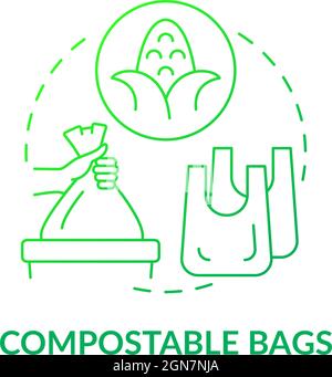Compostable materials abstract concept vector illustration Stock Vector ...