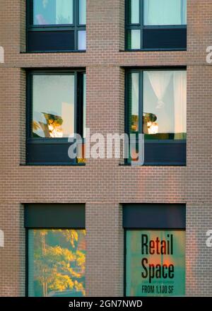 retail space for lease building in Greenwood heights Brooklyn NYC Stock Photo