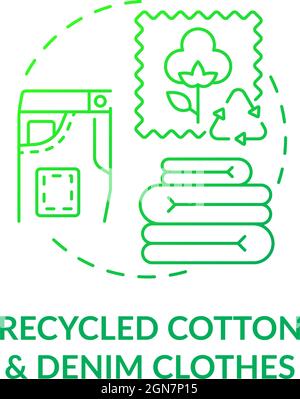 Recycled clothes concept icon Stock Vector