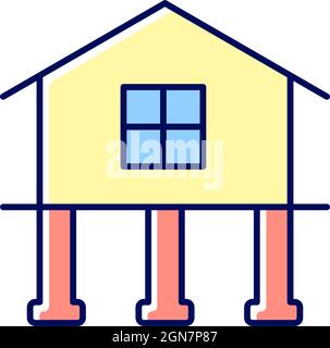 Strength and stability RGB color icon Stock Vector
