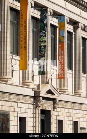 New York Historical Society front entrance in Manhattan NYC Stock Photo