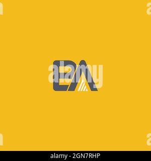 Letter AB or BA real estate logo Design with line art Stock Vector