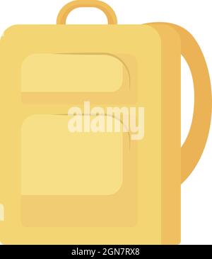 Yellow backpack semi flat color vector object Stock Vector
