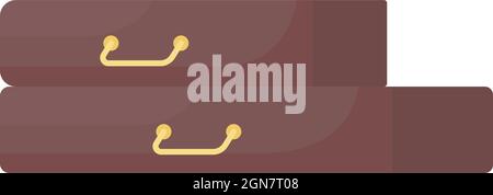 Stack of suitcases semi flat color vector object Stock Vector