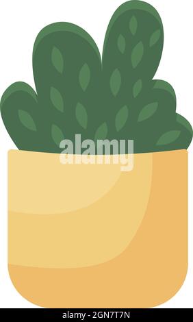 Potted hedge semi flat color vector object Stock Vector