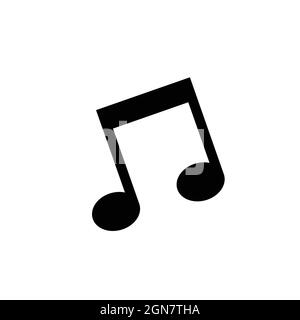 Music note isolated on white background, music note key Stock Vector