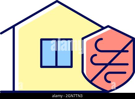 Weather resistance RGB color icon Stock Vector