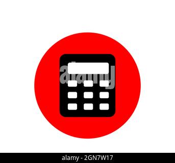 Calculator icon, calculator symbol vector illustration on white background Stock Vector