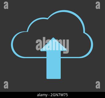 Cloud storage vector design, grey cloud storage vector illustration Stock Vector