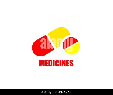 Medicines design isolated on white background, medicines vector illustration Stock Vector