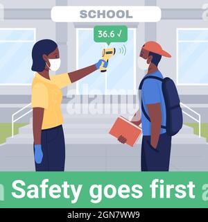 Education during covid social media post mockup Stock Vector
