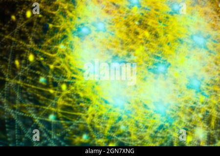 Abstract blurred long exposure photography background. Yellow and cyan colors Stock Photo
