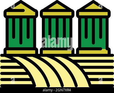 Paddock outline vector icon. Thin line black paddock icon, flat vector ...
