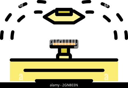 Garden water irrigation icon. Outline garden water irrigation vector icon color flat isolated Stock Vector