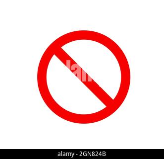 Vector stop sign icon. Red no entry sign vector illustration, EPS 10 Stock Vector