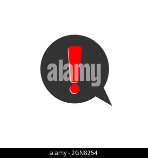 Alert icon isolated on white background, alert message sign vector illustration Stock Vector