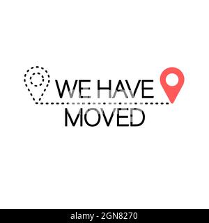 Indicated Place on the Map. We Have Moved Icon Stock Vector