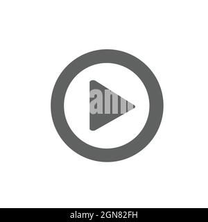 Play music icon isolated on white background, music player vector illustration Stock Vector