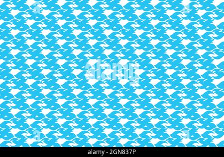 Blue Abstract Seamless repeating vector pattern Stock Vector