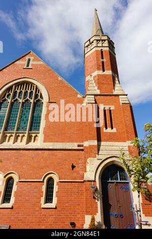 Red Brick old church, The Broadway, Woodhall Spa, Lincolnshire, England. Stock Photo