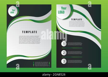 Abstract business flyer template. Cover modern brochure layout design in A4 size. Annual report vector and illustration design. Stock Vector