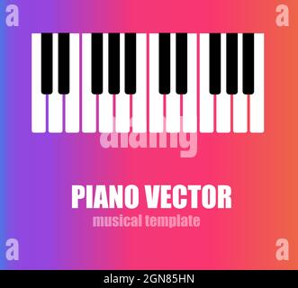 Piano Musical Poster Vector Stock Vector