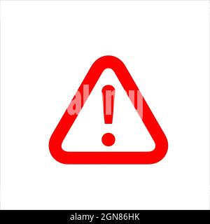 Red caution symbol vector, caution sign Stock Vector