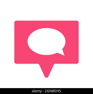 Free Speech Bubble Isolated on White Background Stock Vector