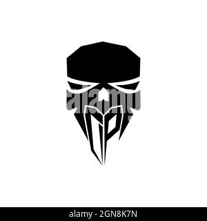 DP Initial ESport gaming logo. Modern head Skull shape template vector logo Stock Vector