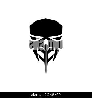 FF Initial ESport gaming logo. Modern head Skull shape template vector logo Stock Vector