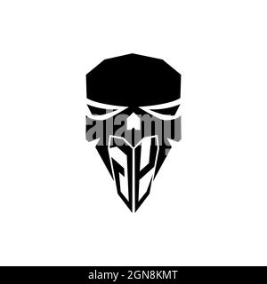 GY Initial ESport gaming logo. Modern head Skull shape template vector logo Stock Vector