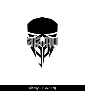 EP Initial ESport gaming logo. Modern head Skull shape template vector logo Stock Vector