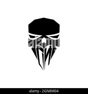 DN Initial ESport gaming logo. Modern head Skull shape template vector logo Stock Vector