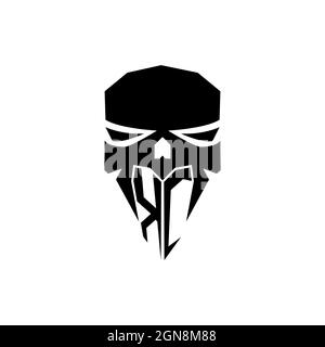 KC Initial ESport gaming logo. Modern head Skull shape template vector logo Stock Vector