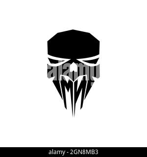 MN Initial ESport gaming logo. Modern head Skull shape template vector logo Stock Vector