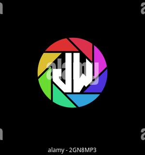 JW Initial ESport gaming logo. Modern head Skull shape template vector logo Stock Vector