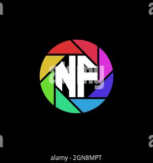 NF Initial ESport gaming logo. Modern head Skull shape template vector logo Stock Vector