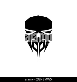 PP Initial ESport gaming logo. Modern head Skull shape template vector logo Stock Vector