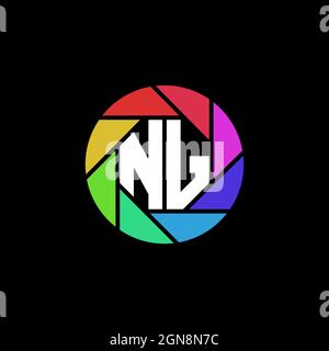 NJ Initial ESport gaming logo. Modern head Skull shape template vector logo Stock Vector