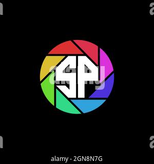 SP Initial ESport gaming logo. Modern head Skull shape template vector logo Stock Vector