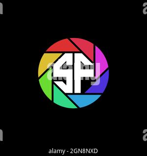 SF Initial ESport gaming logo. Modern head Skull shape template vector logo Stock Vector